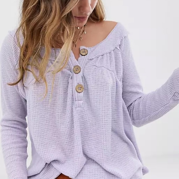Free People Tops - Free people purple shirt